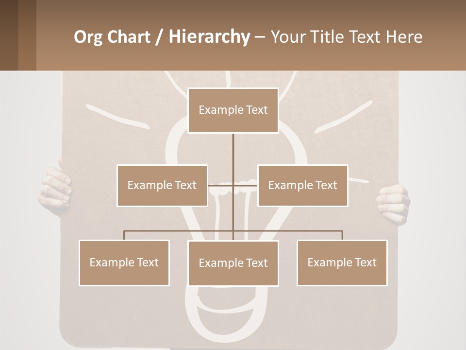 A Person Holding A Sign With A Light Bulb On It PowerPoint Template