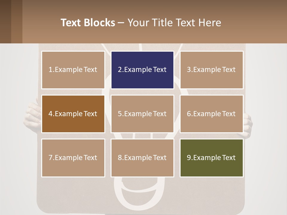 A Person Holding A Sign With A Light Bulb On It PowerPoint Template