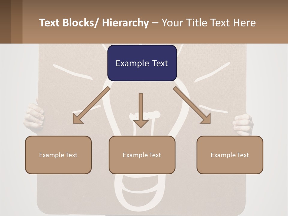A Person Holding A Sign With A Light Bulb On It PowerPoint Template