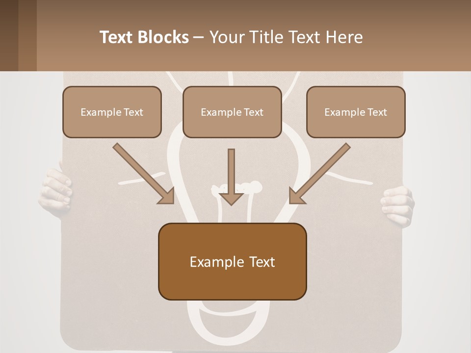 A Person Holding A Sign With A Light Bulb On It PowerPoint Template