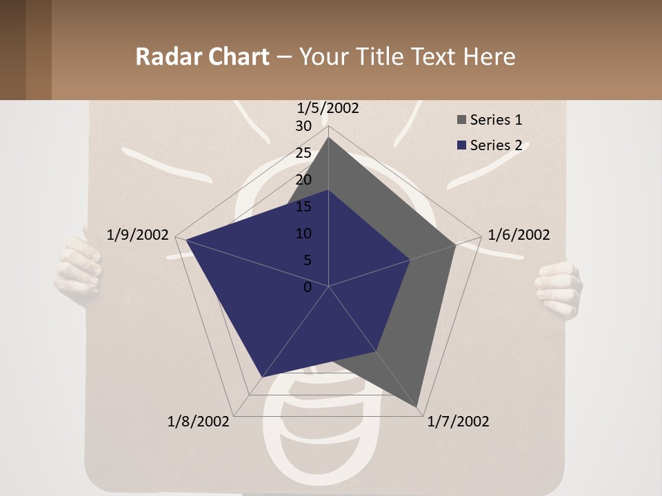 A Person Holding A Sign With A Light Bulb On It PowerPoint Template