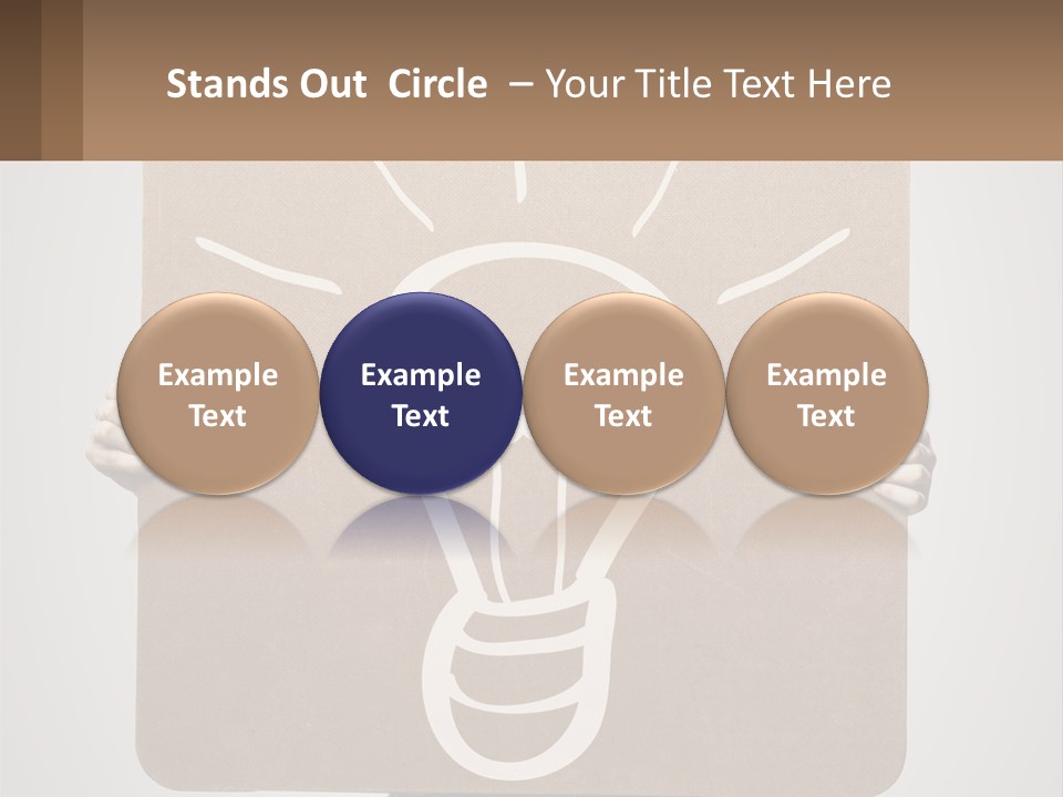 A Person Holding A Sign With A Light Bulb On It PowerPoint Template