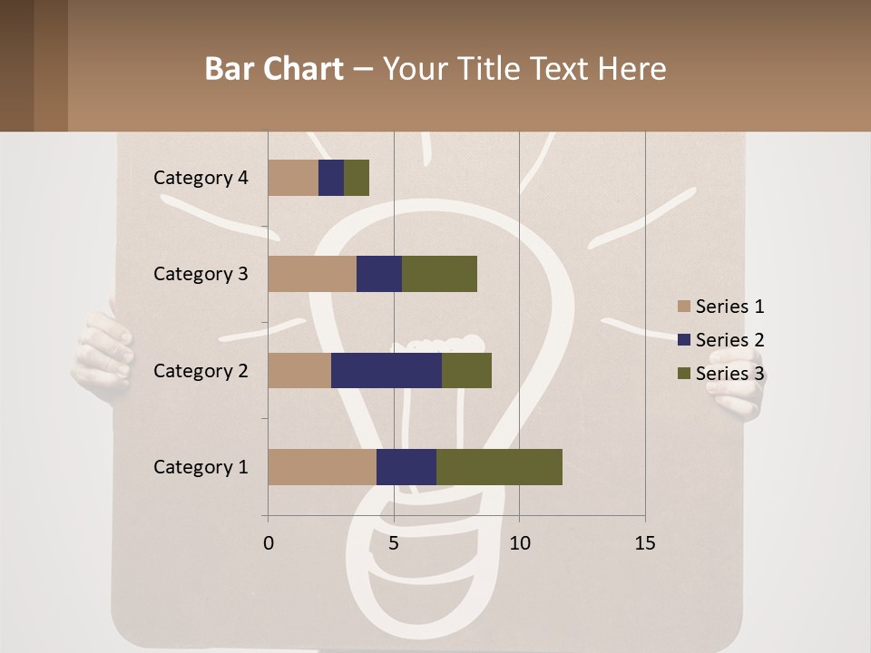 A Person Holding A Sign With A Light Bulb On It PowerPoint Template