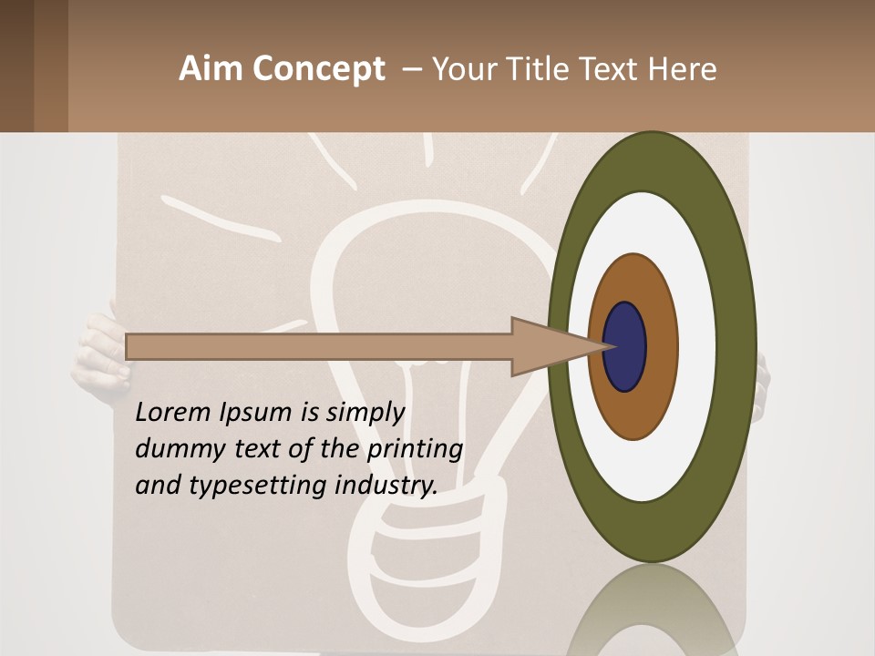 A Person Holding A Sign With A Light Bulb On It PowerPoint Template