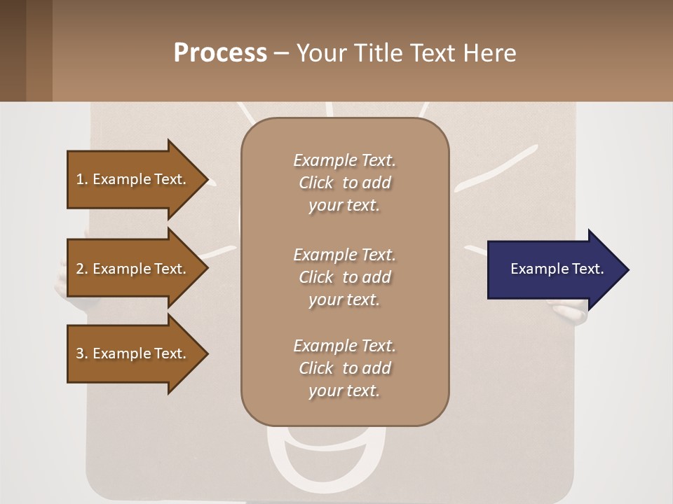 A Person Holding A Sign With A Light Bulb On It PowerPoint Template
