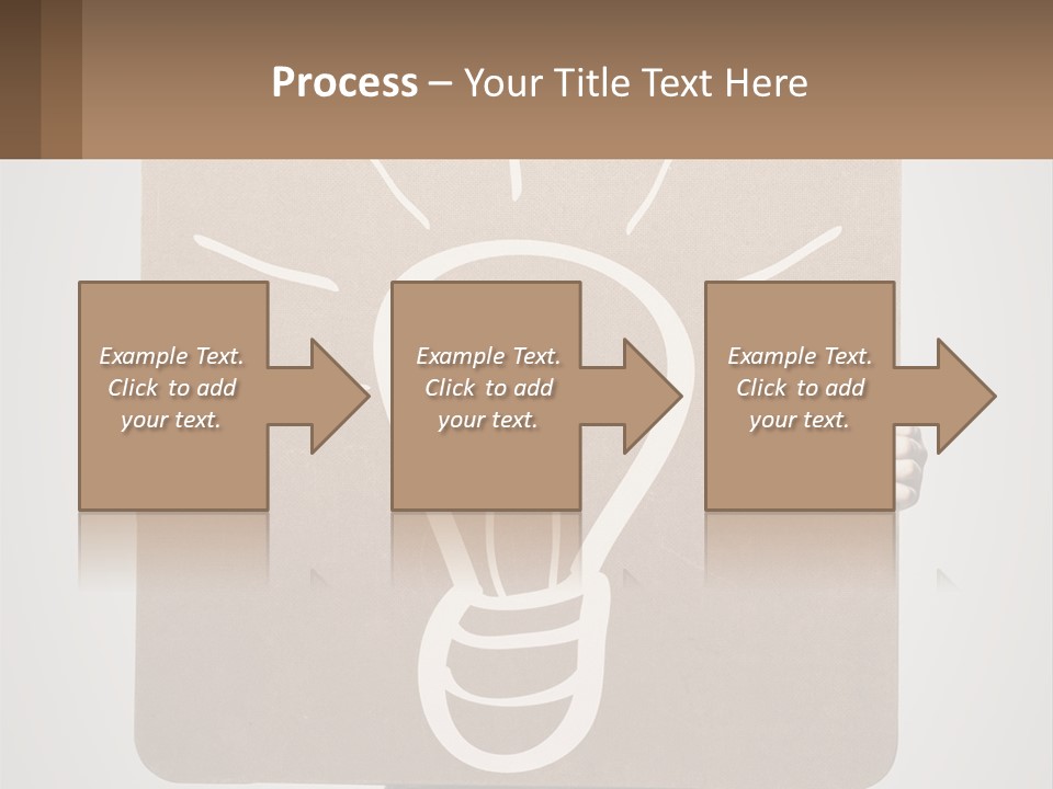 A Person Holding A Sign With A Light Bulb On It PowerPoint Template