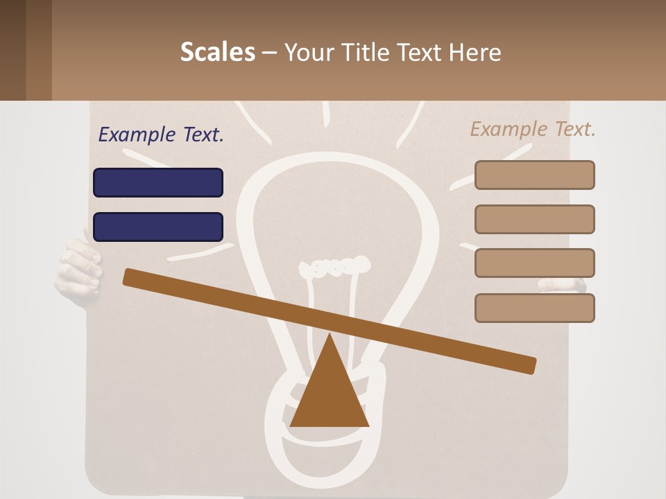 A Person Holding A Sign With A Light Bulb On It PowerPoint Template