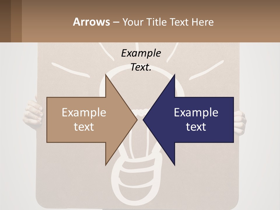 A Person Holding A Sign With A Light Bulb On It PowerPoint Template