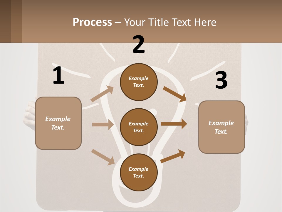 A Person Holding A Sign With A Light Bulb On It PowerPoint Template