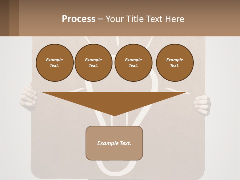 A Person Holding A Sign With A Light Bulb On It PowerPoint Template