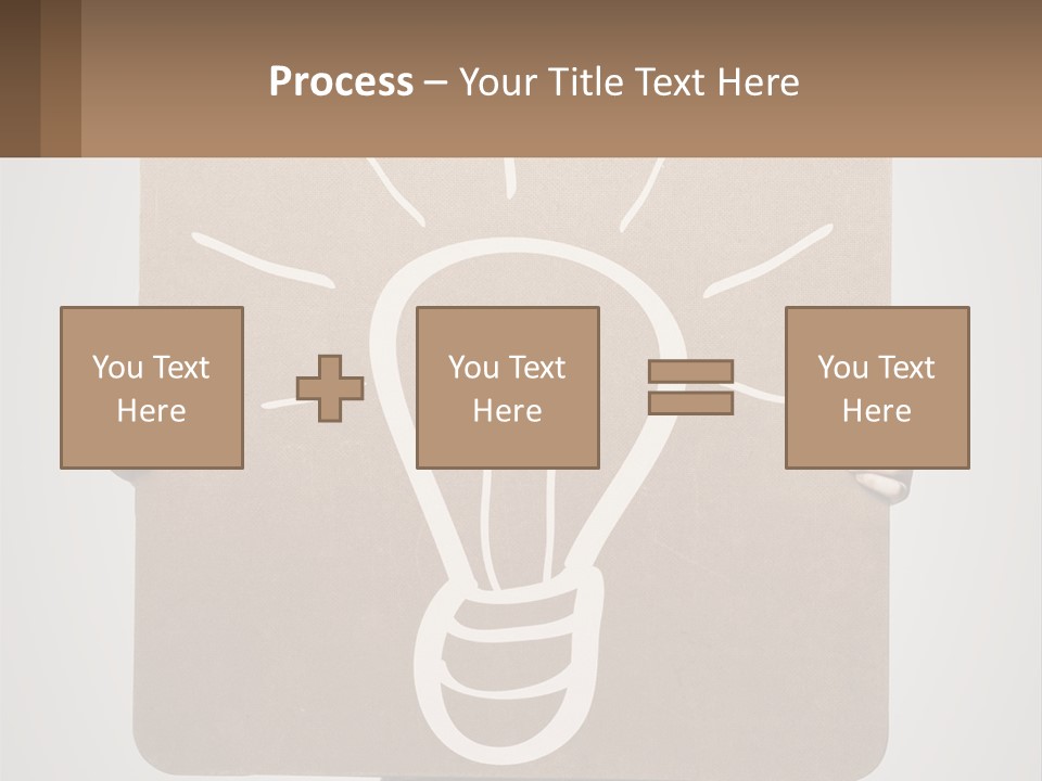 A Person Holding A Sign With A Light Bulb On It PowerPoint Template