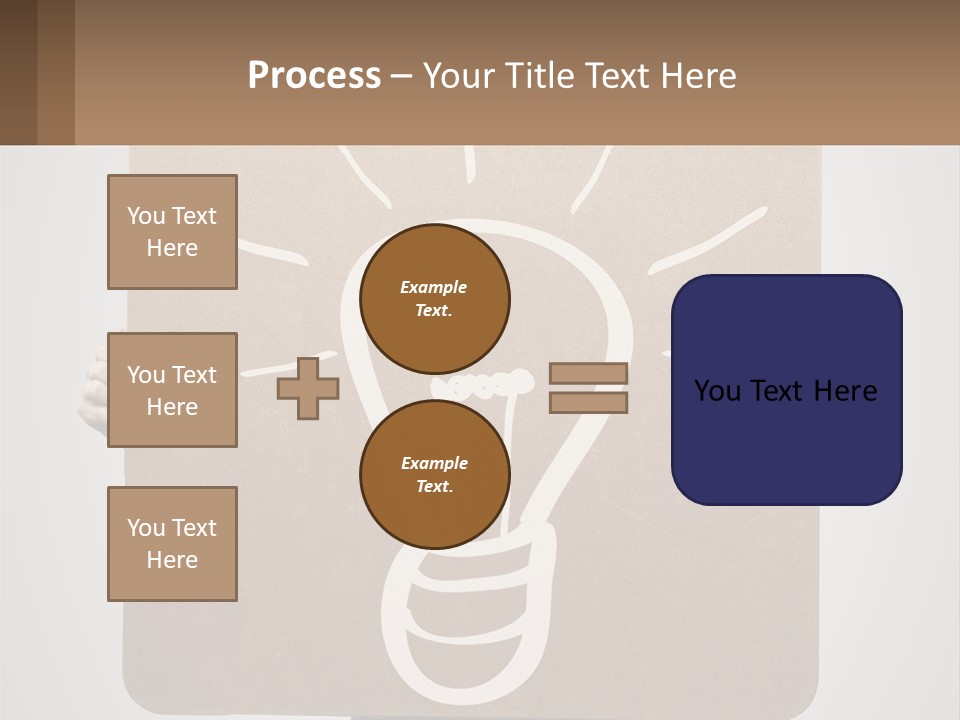 A Person Holding A Sign With A Light Bulb On It PowerPoint Template