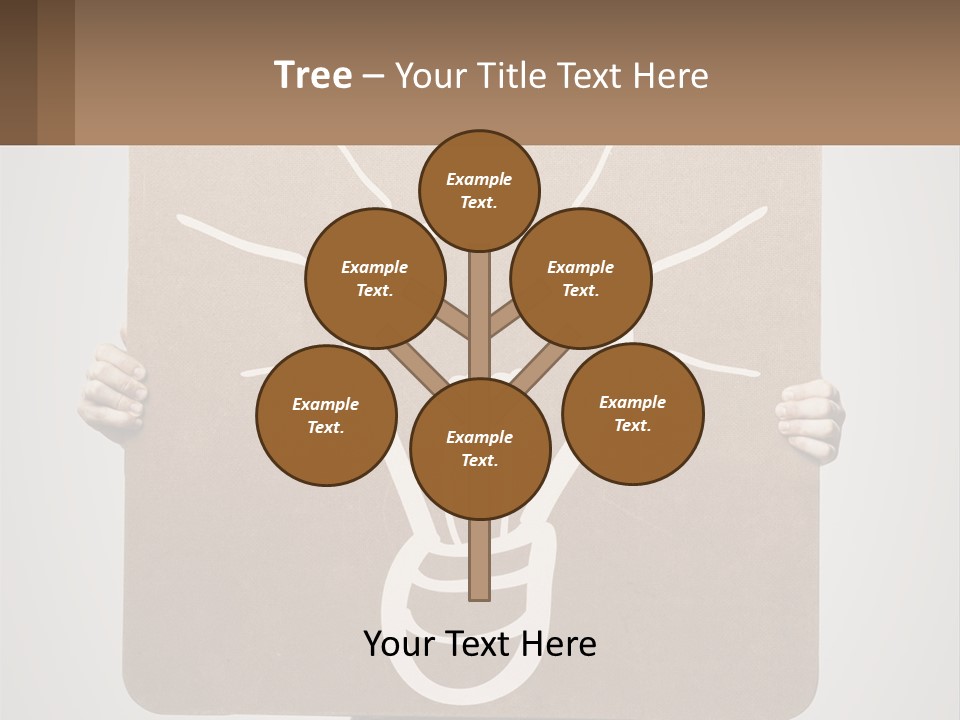 A Person Holding A Sign With A Light Bulb On It PowerPoint Template