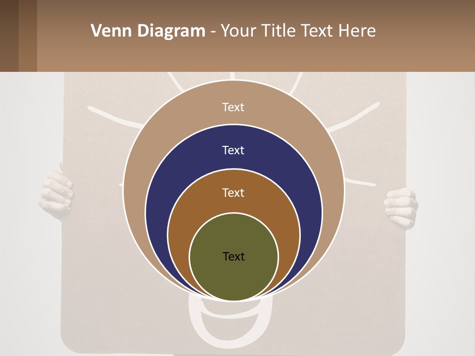 A Person Holding A Sign With A Light Bulb On It PowerPoint Template