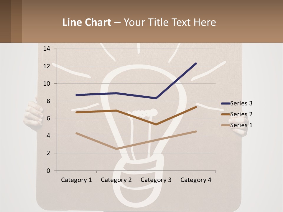 A Person Holding A Sign With A Light Bulb On It PowerPoint Template