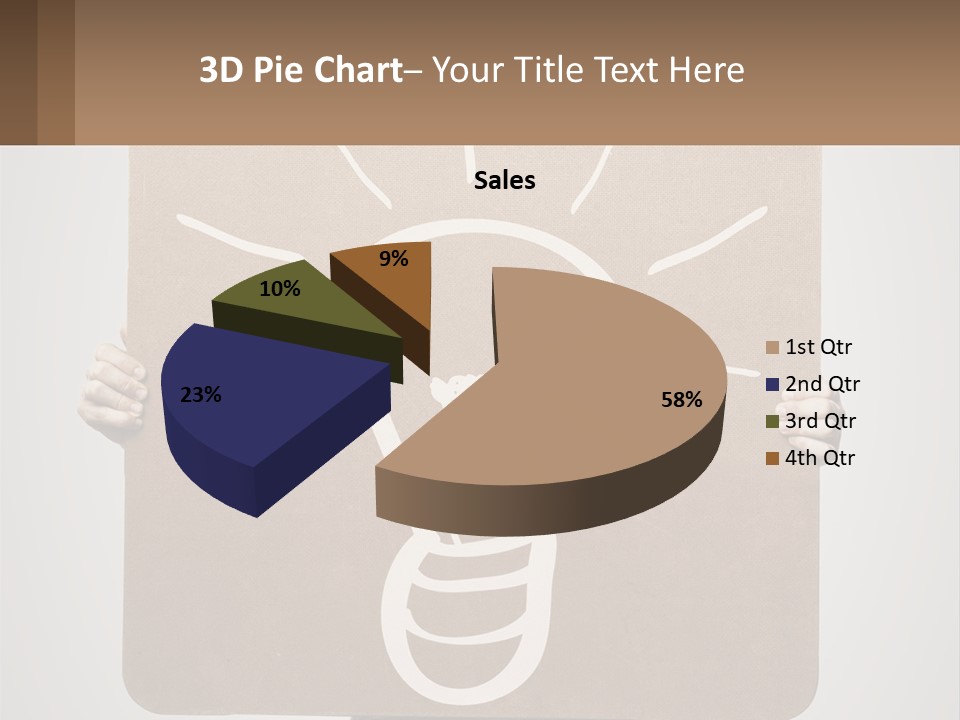 A Person Holding A Sign With A Light Bulb On It PowerPoint Template