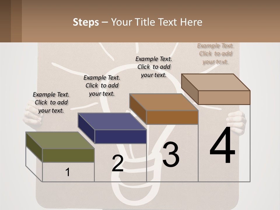 A Person Holding A Sign With A Light Bulb On It PowerPoint Template