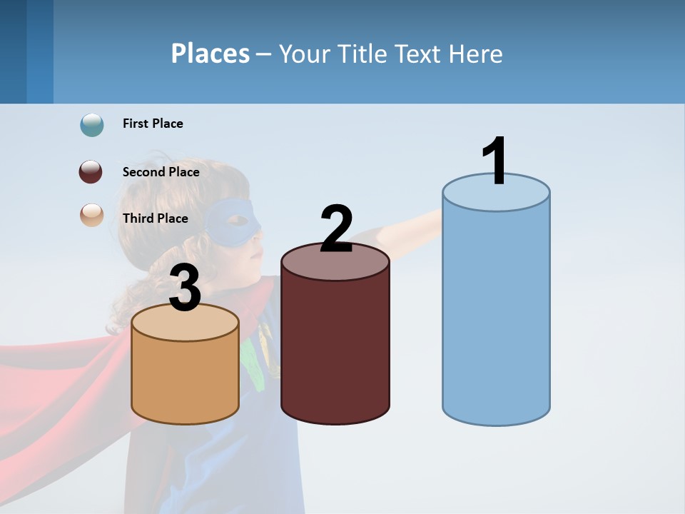 A Child In A Superhero Costume PowerPoint Template