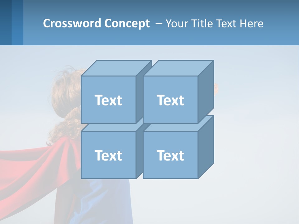 A Child In A Superhero Costume PowerPoint Template