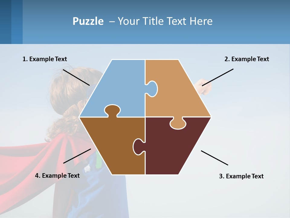 A Child In A Superhero Costume PowerPoint Template