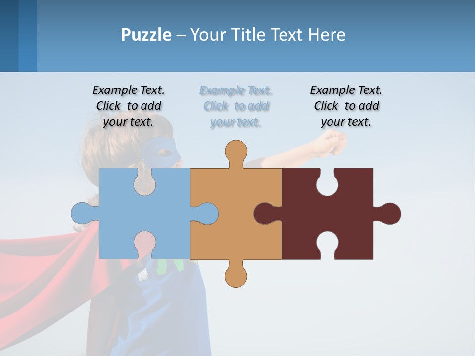 A Child In A Superhero Costume PowerPoint Template