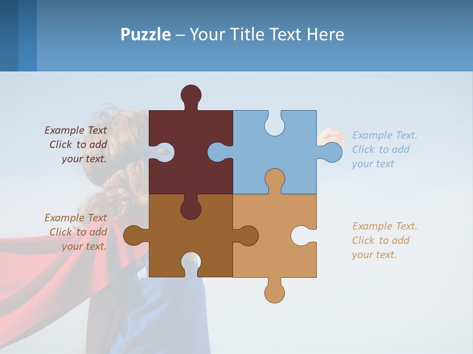 A Child In A Superhero Costume PowerPoint Template