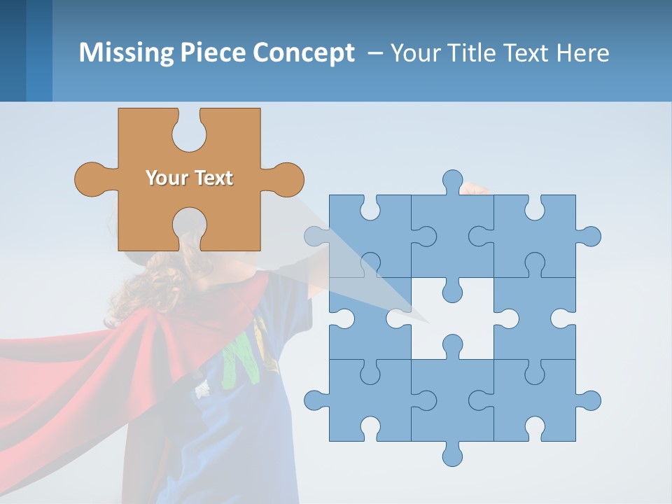 A Child In A Superhero Costume PowerPoint Template