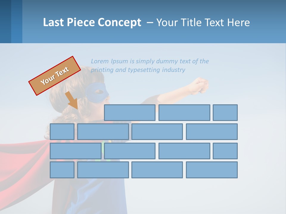 A Child In A Superhero Costume PowerPoint Template