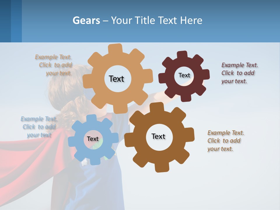 A Child In A Superhero Costume PowerPoint Template