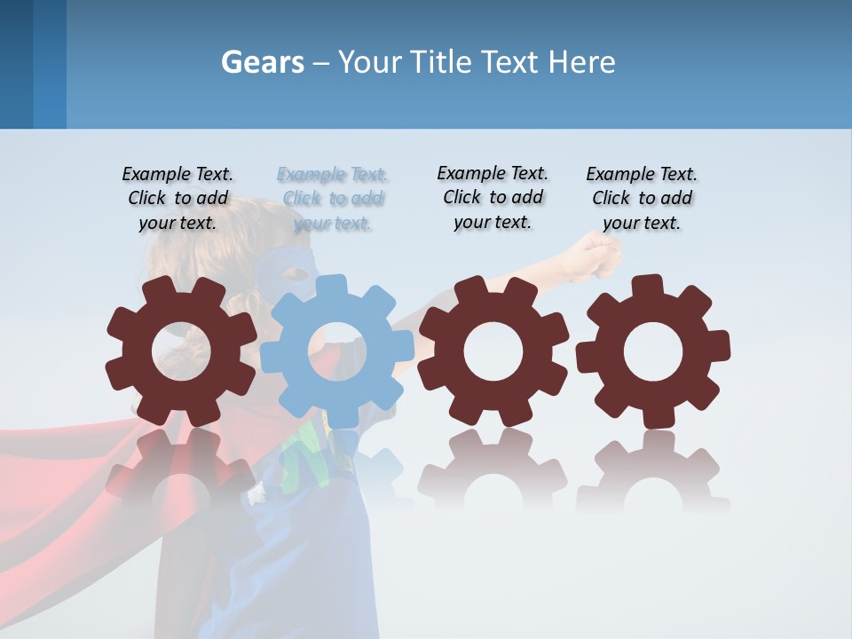 A Child In A Superhero Costume PowerPoint Template