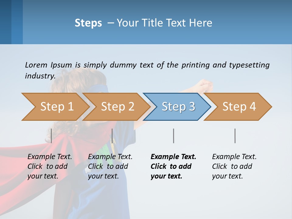 A Child In A Superhero Costume PowerPoint Template