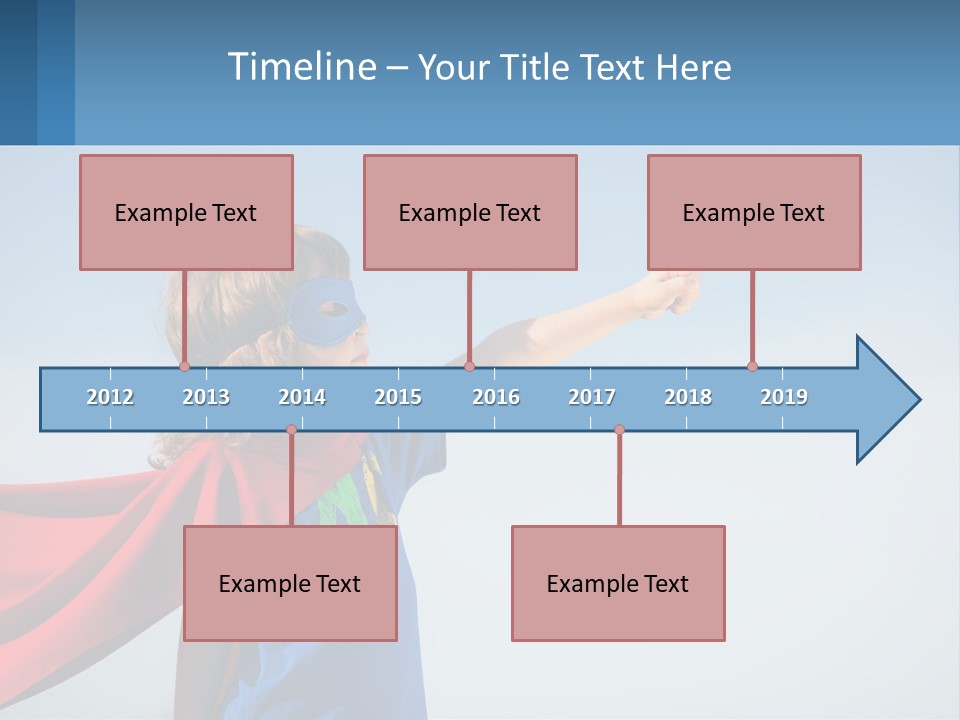 A Child In A Superhero Costume PowerPoint Template