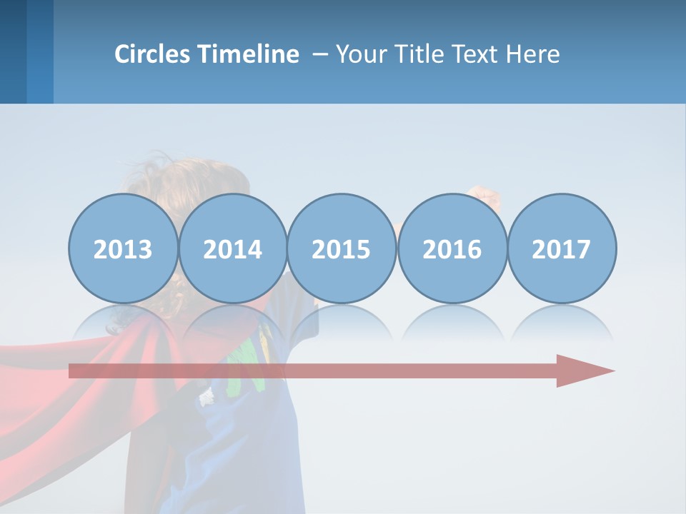 A Child In A Superhero Costume PowerPoint Template