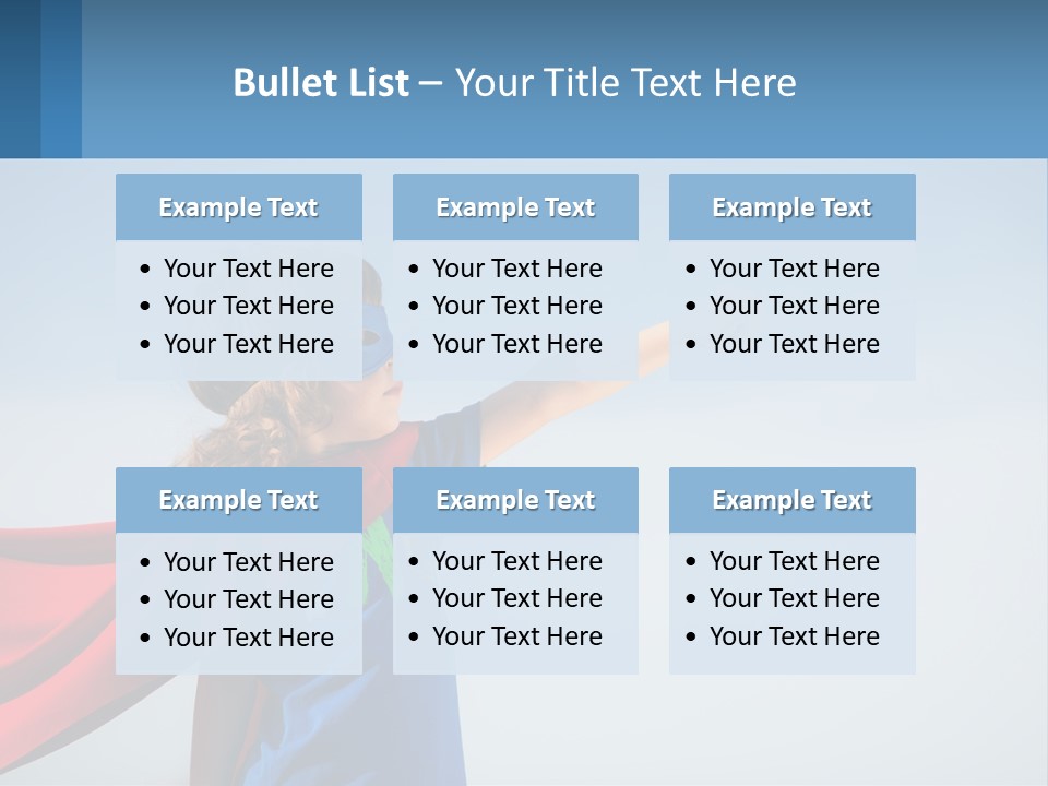 A Child In A Superhero Costume PowerPoint Template