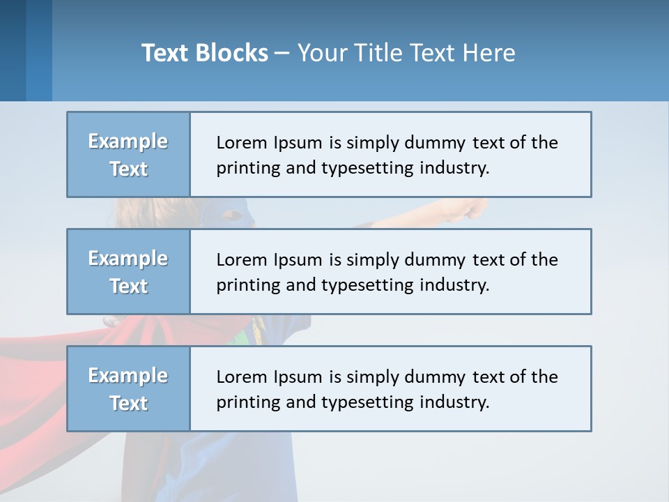 A Child In A Superhero Costume PowerPoint Template