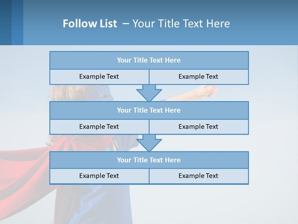 A Child In A Superhero Costume PowerPoint Template