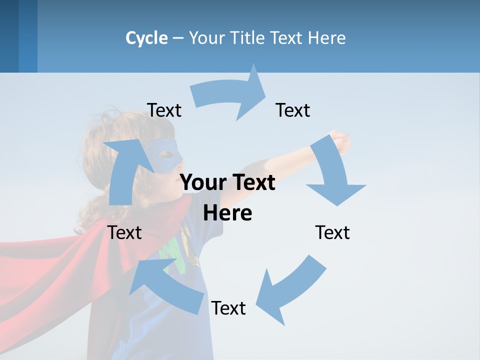 A Child In A Superhero Costume PowerPoint Template