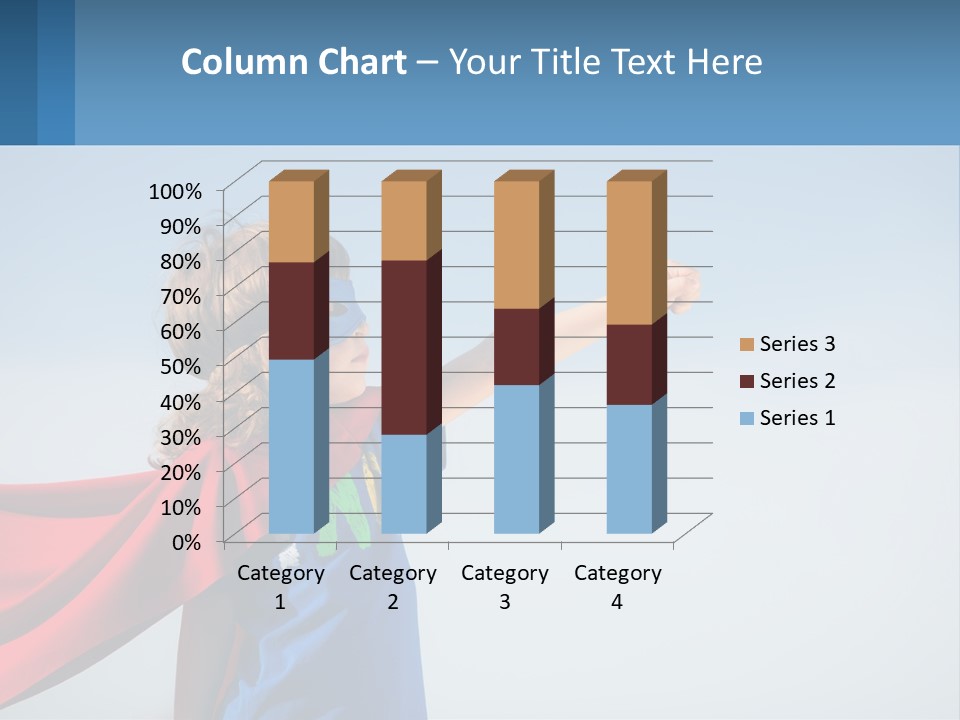 A Child In A Superhero Costume PowerPoint Template