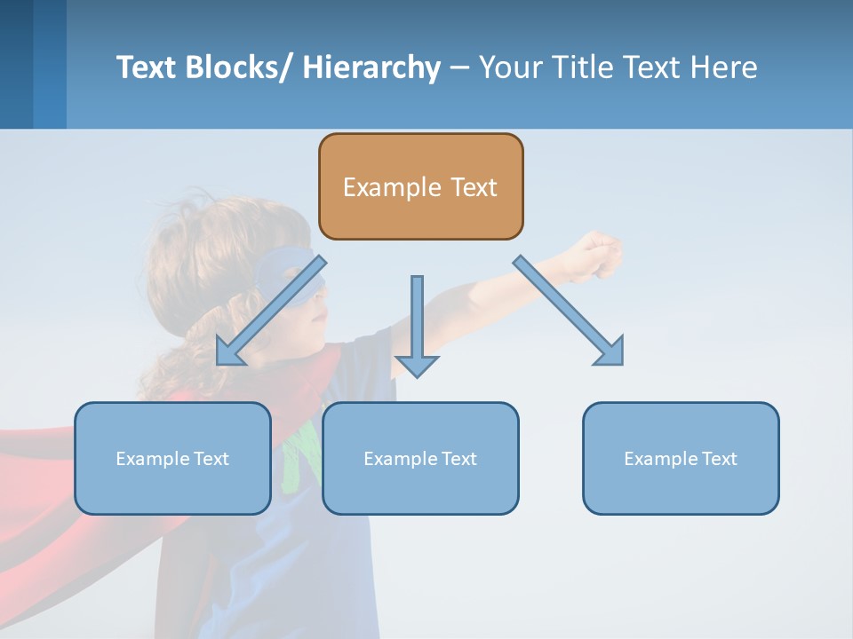 A Child In A Superhero Costume PowerPoint Template