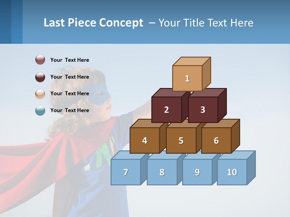 A Child In A Superhero Costume PowerPoint Template