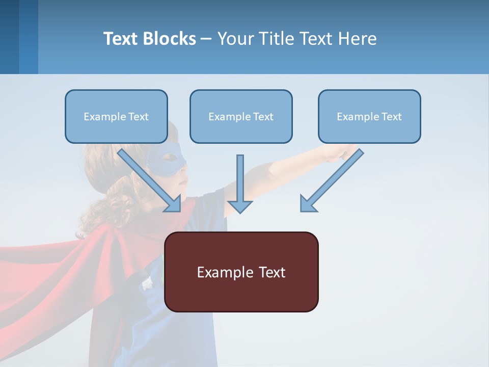 A Child In A Superhero Costume PowerPoint Template