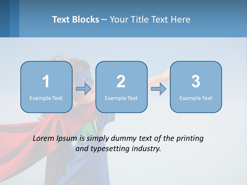 A Child In A Superhero Costume PowerPoint Template