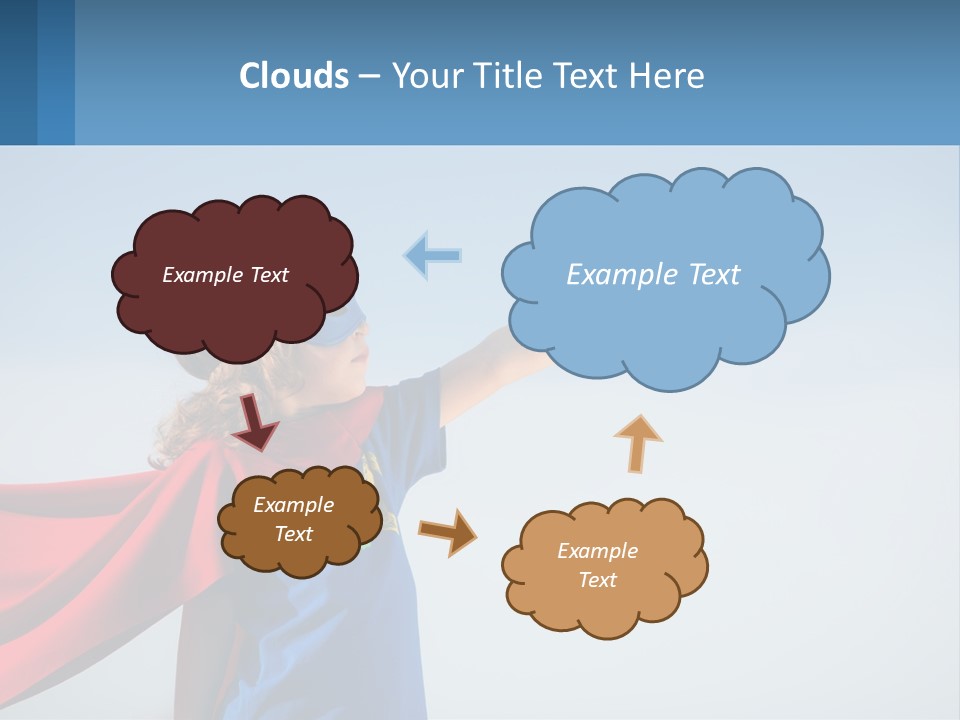 A Child In A Superhero Costume PowerPoint Template