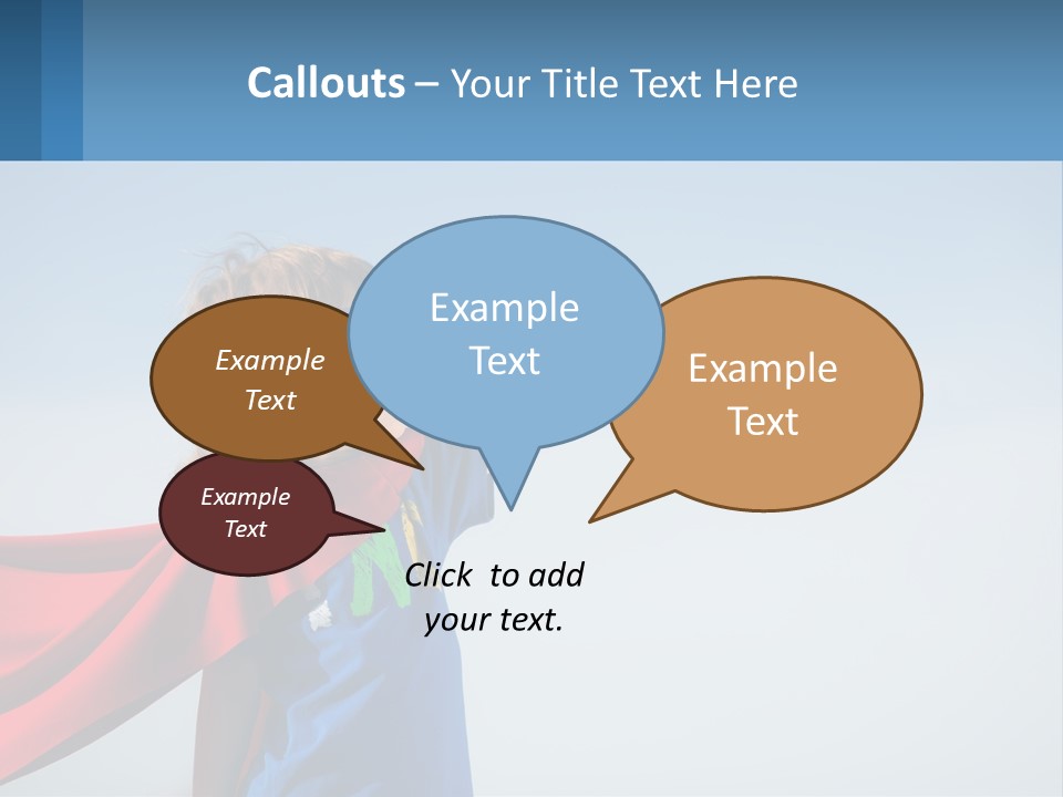 A Child In A Superhero Costume PowerPoint Template