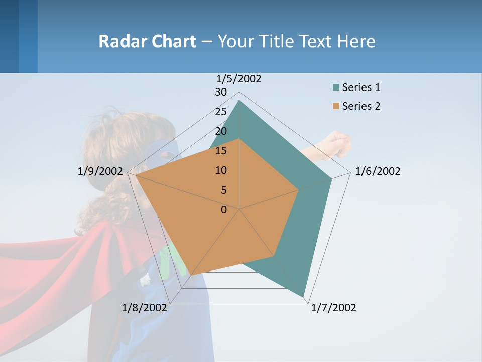 A Child In A Superhero Costume PowerPoint Template