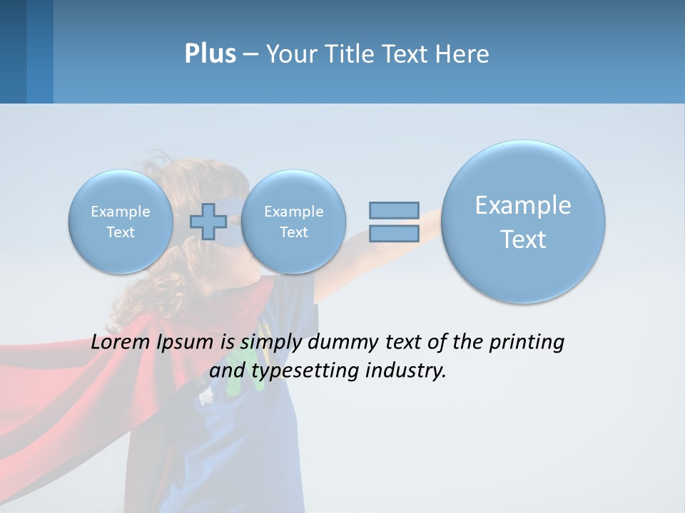 A Child In A Superhero Costume PowerPoint Template