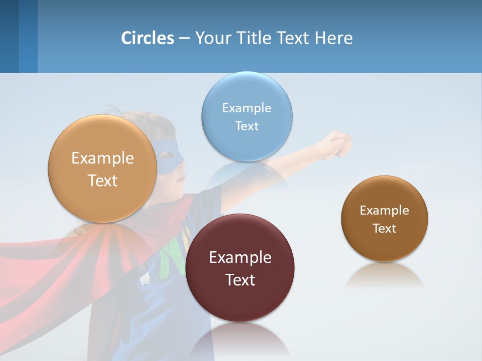 A Child In A Superhero Costume PowerPoint Template