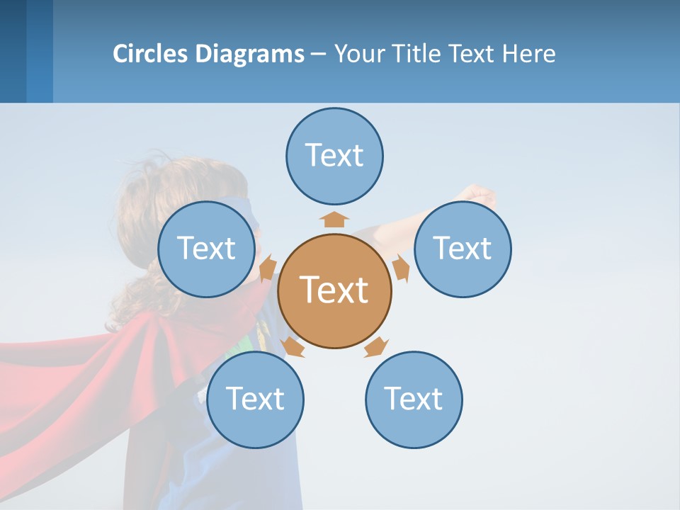 A Child In A Superhero Costume PowerPoint Template