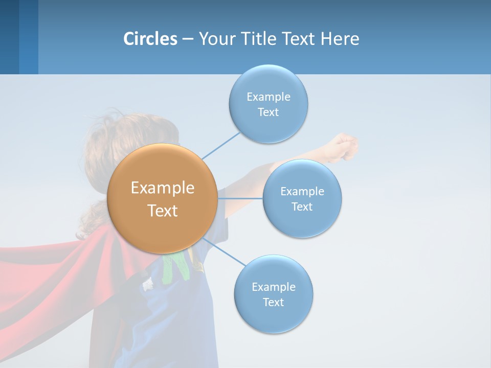 A Child In A Superhero Costume PowerPoint Template