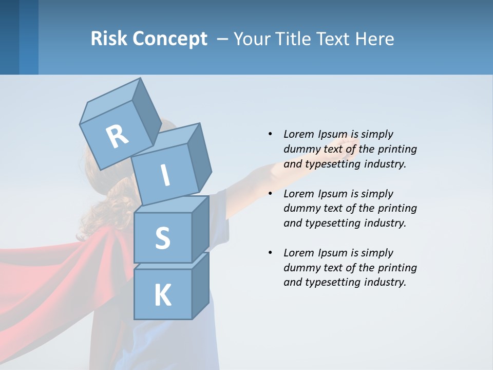 A Child In A Superhero Costume PowerPoint Template